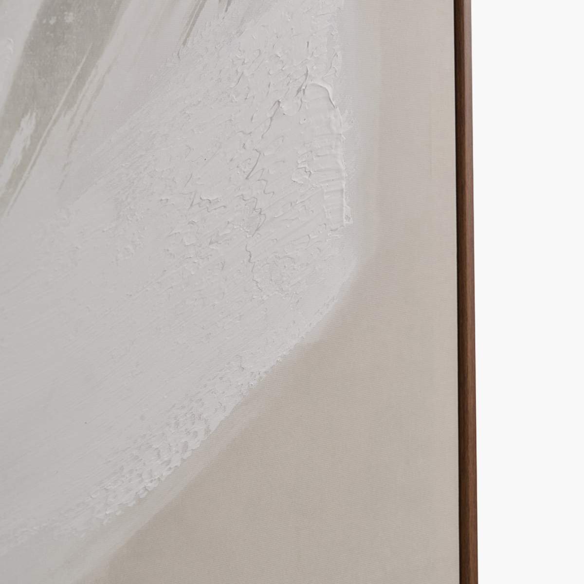 Pacific Lifestyle Monochrome Abstract Square Canvas with Oak Effect Frame