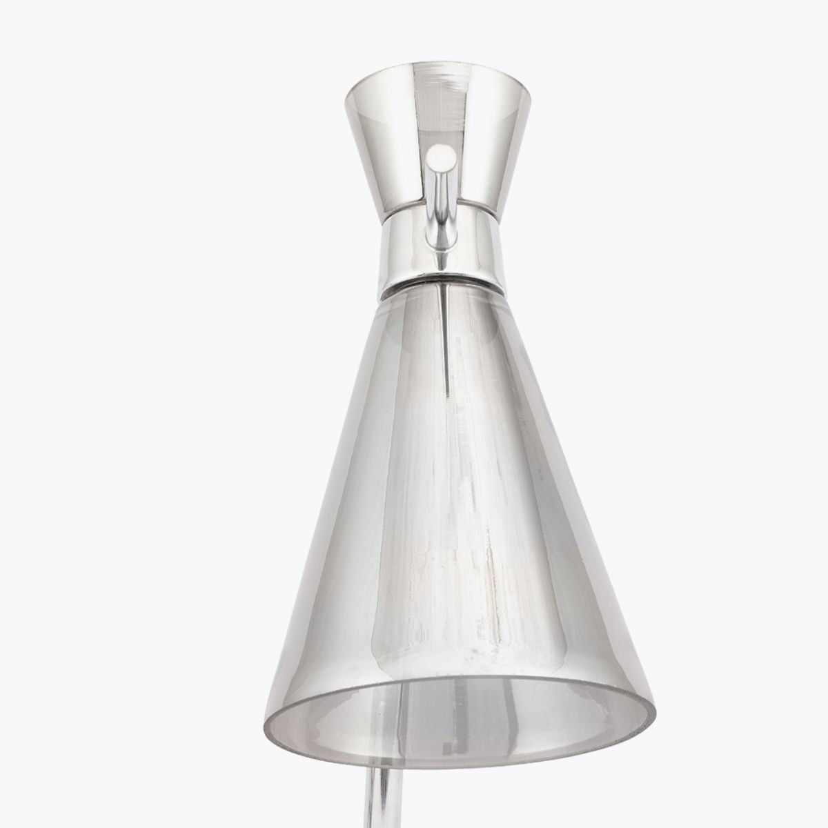 Pacific Lifestyle Monroe Smoke Waisted Glass and Silver Metal Table Lamp