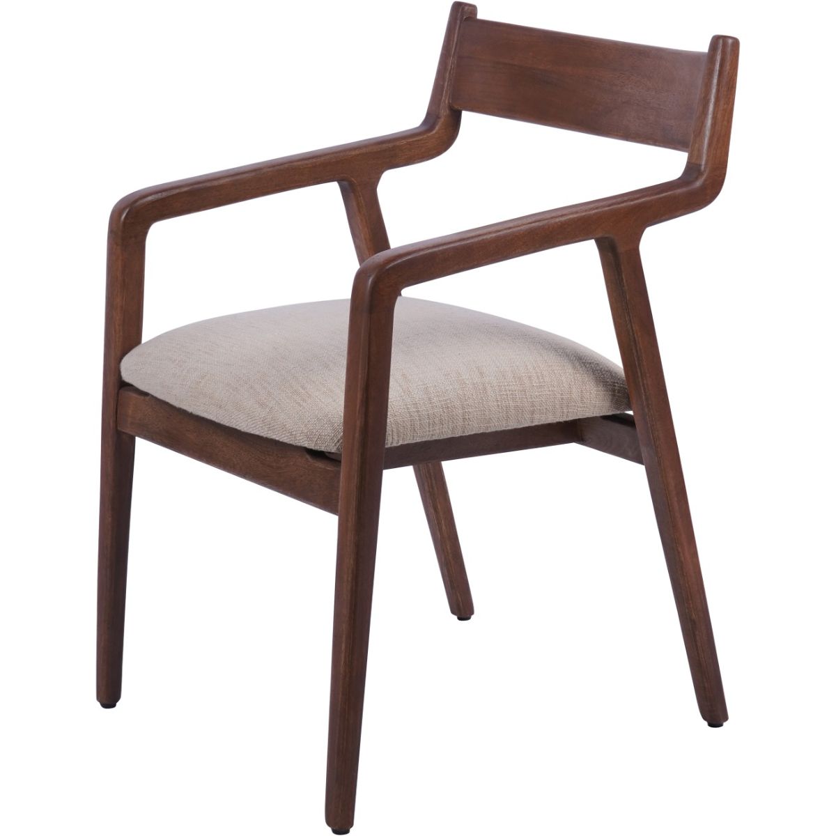 Libra Interiors Monterey Wooden Upholstered Dining Chair in Beige
