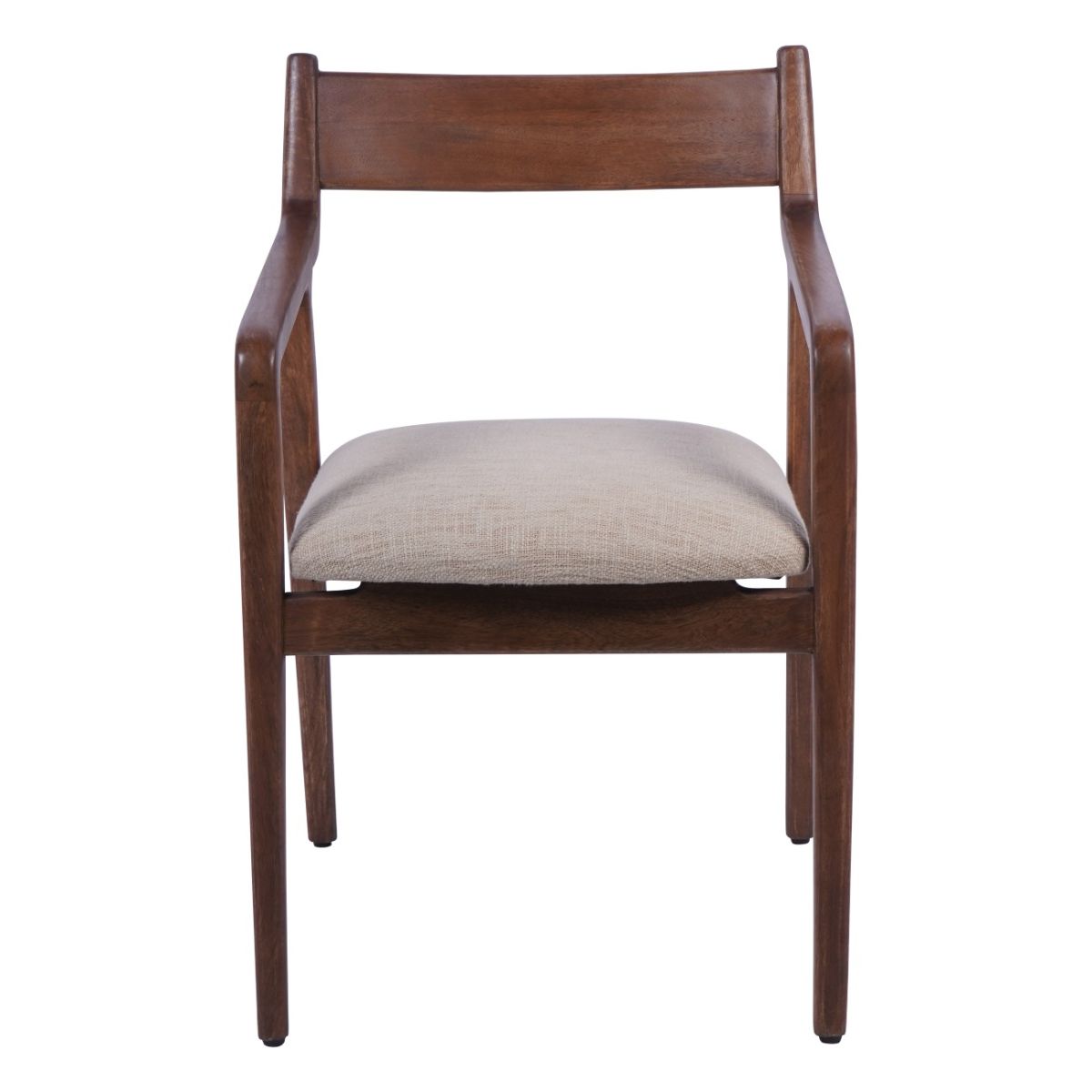 Libra Interiors Monterey Wooden Upholstered Dining Chair in Beige