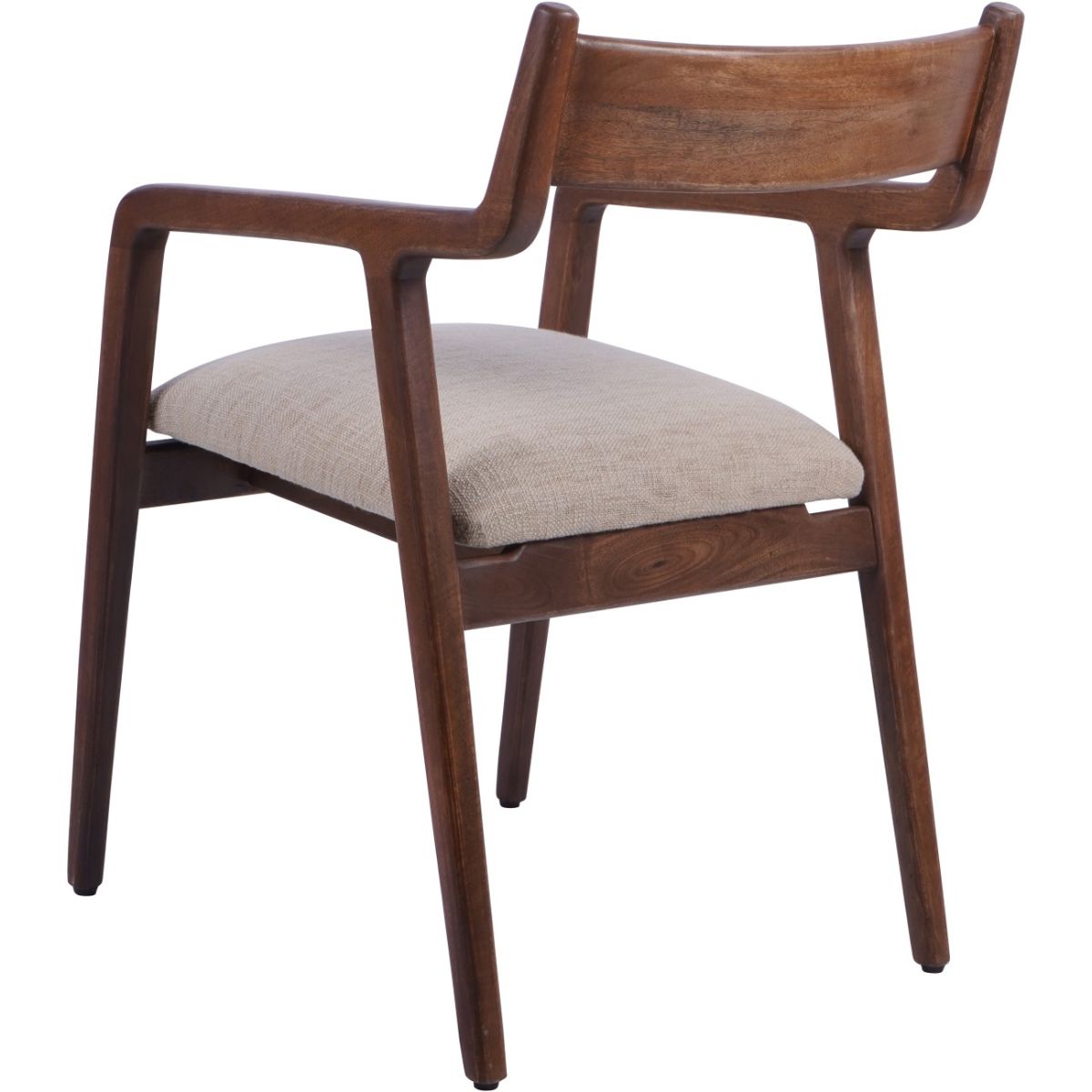 Libra Interiors Monterey Wooden Upholstered Dining Chair in Beige