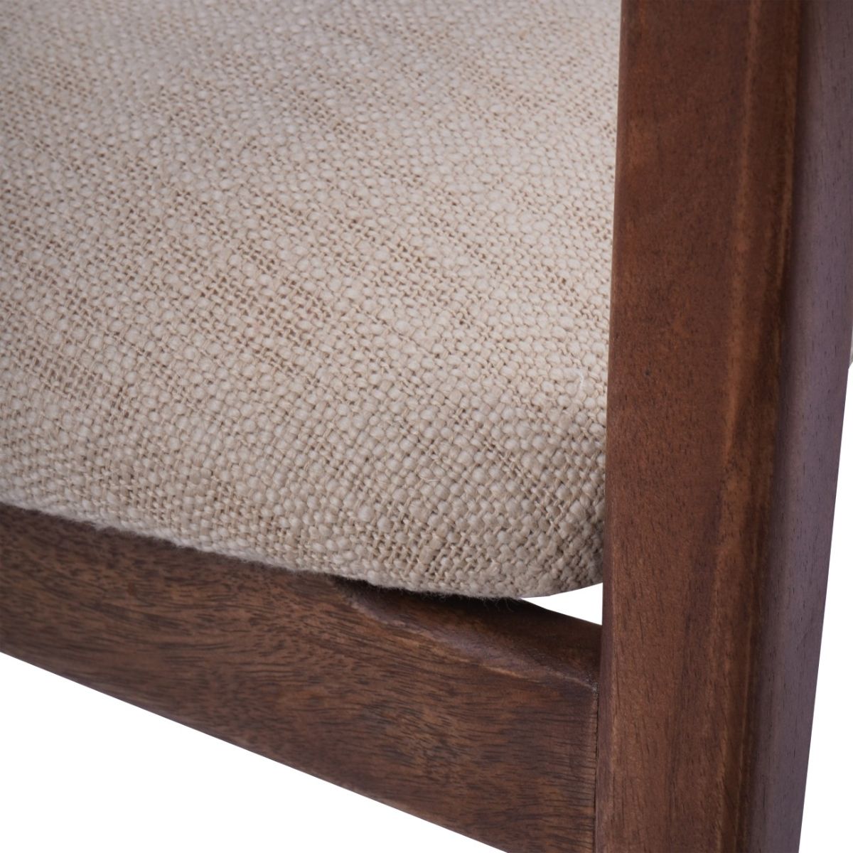 Libra Interiors Monterey Wooden Upholstered Dining Chair in Beige