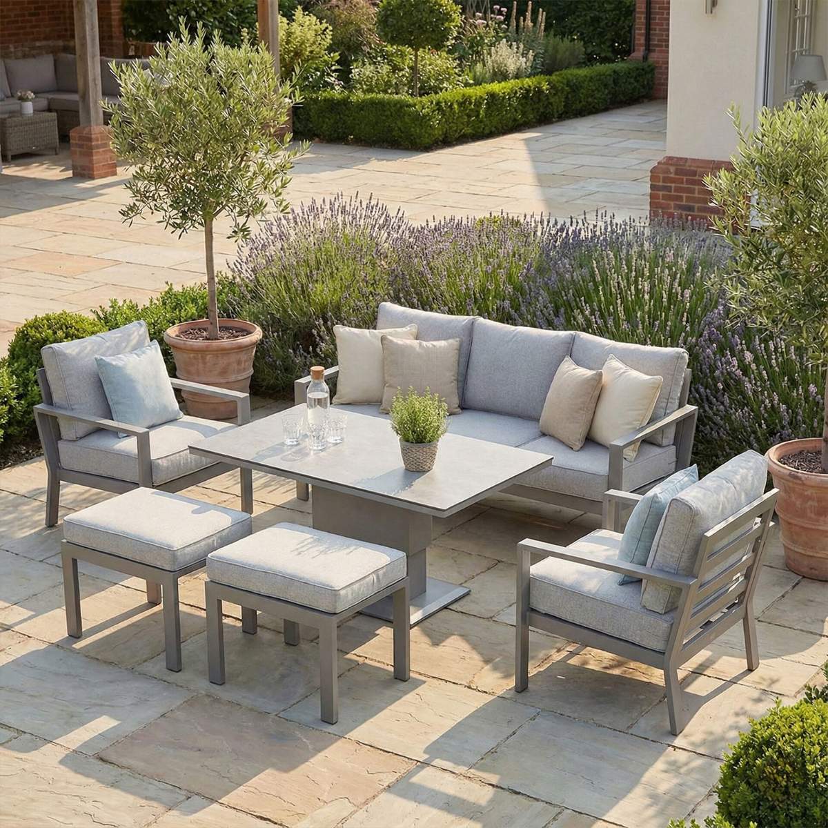 Maze Montreal Aluminium 3 Seat Garden Sofa Dining Set