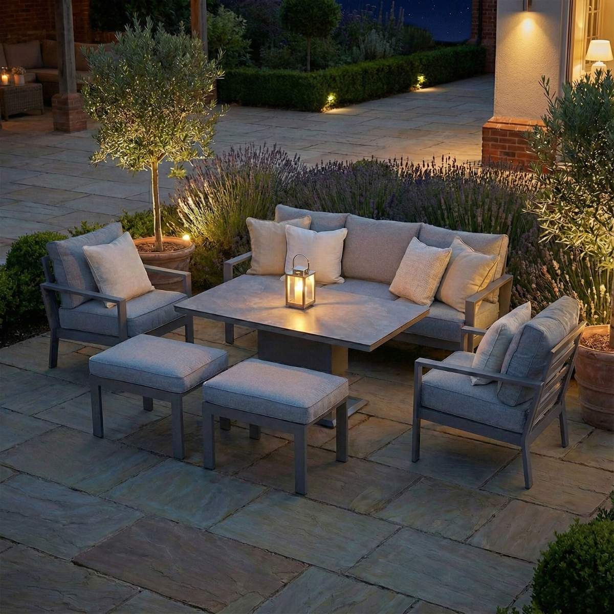 Maze Montreal Aluminium 3 Seat Garden Sofa Dining Set