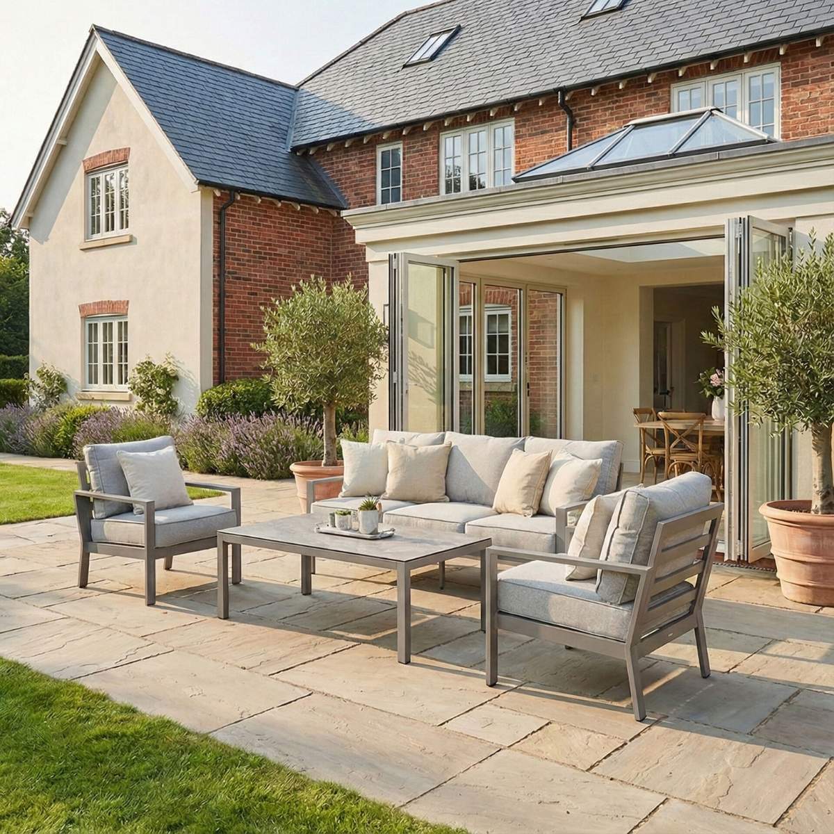 Maze Montreal Aluminium 3 Seat Garden Sofa Set