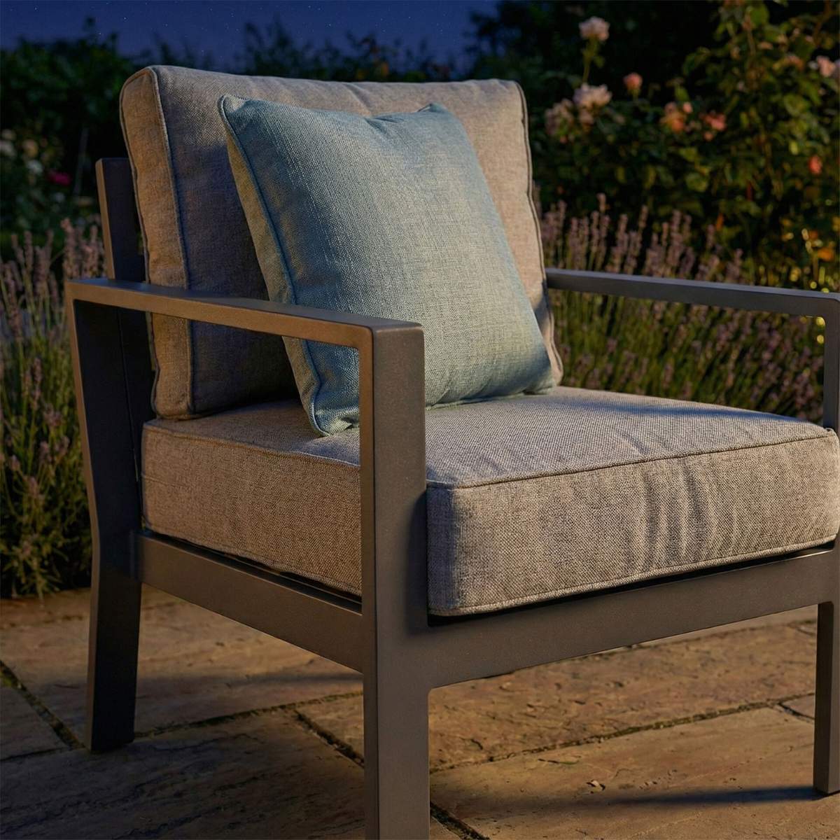 Maze Montreal Aluminium Garden Armchair - Cool Linen