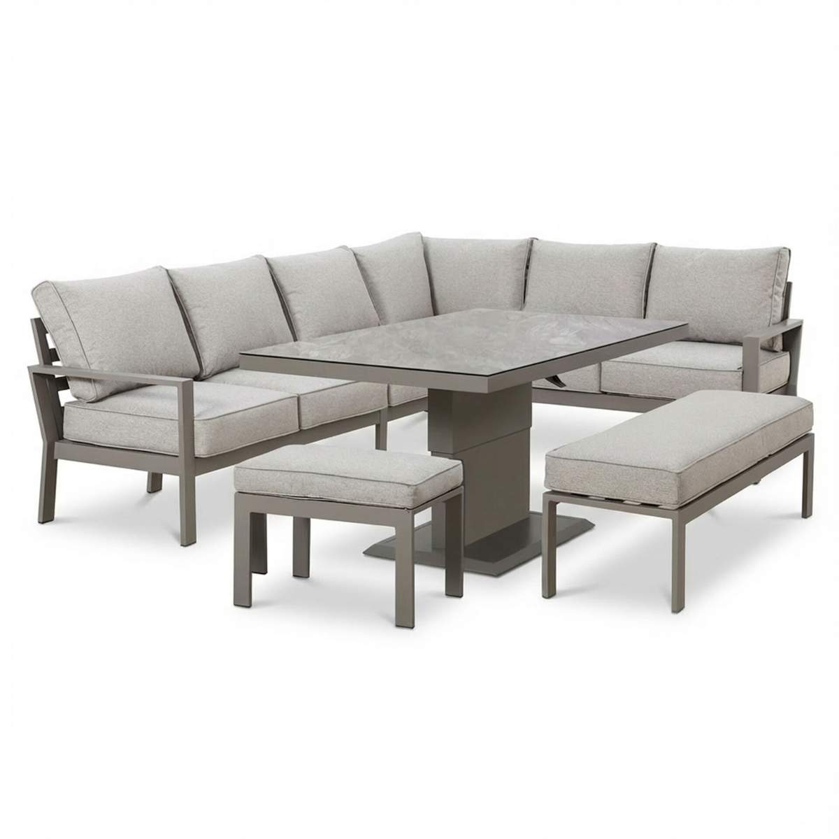 Maze Montreal Aluminium Large Garden Corner Dining Set
