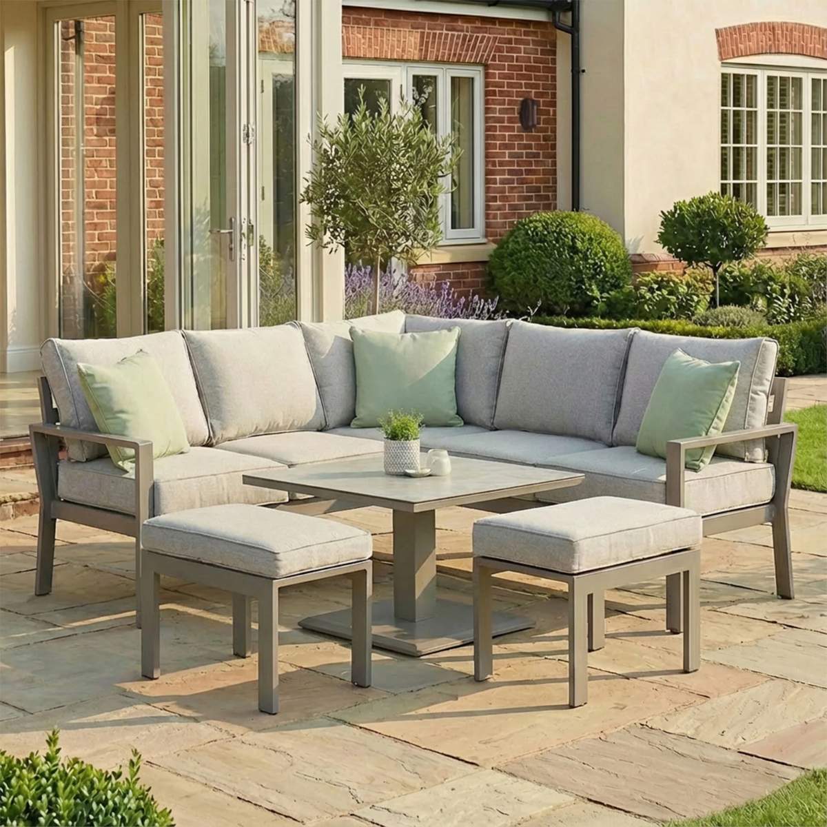Maze Montreal Aluminium Small Garden Sofa Dining Set
