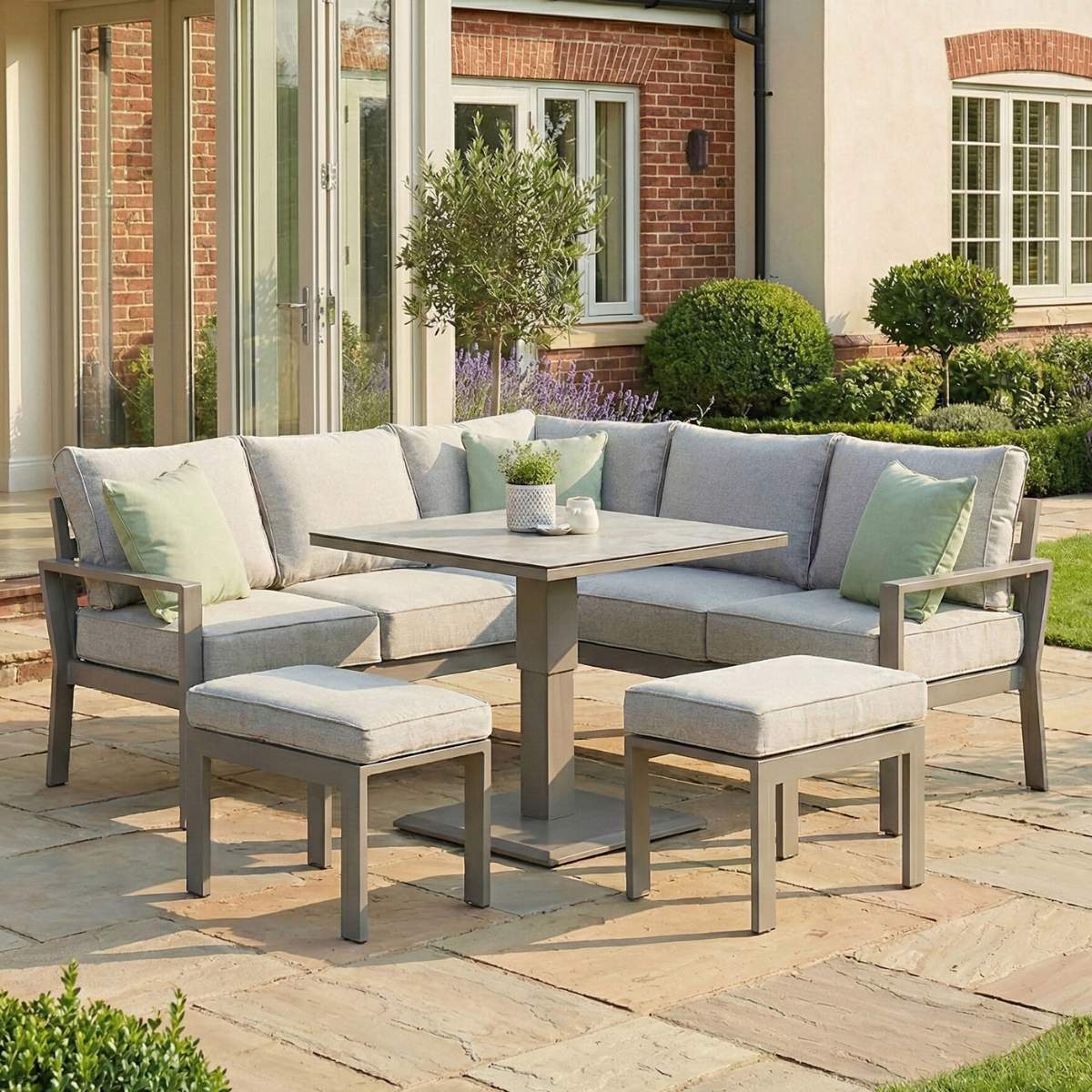 Maze Montreal Aluminium Small Garden Sofa Dining Set