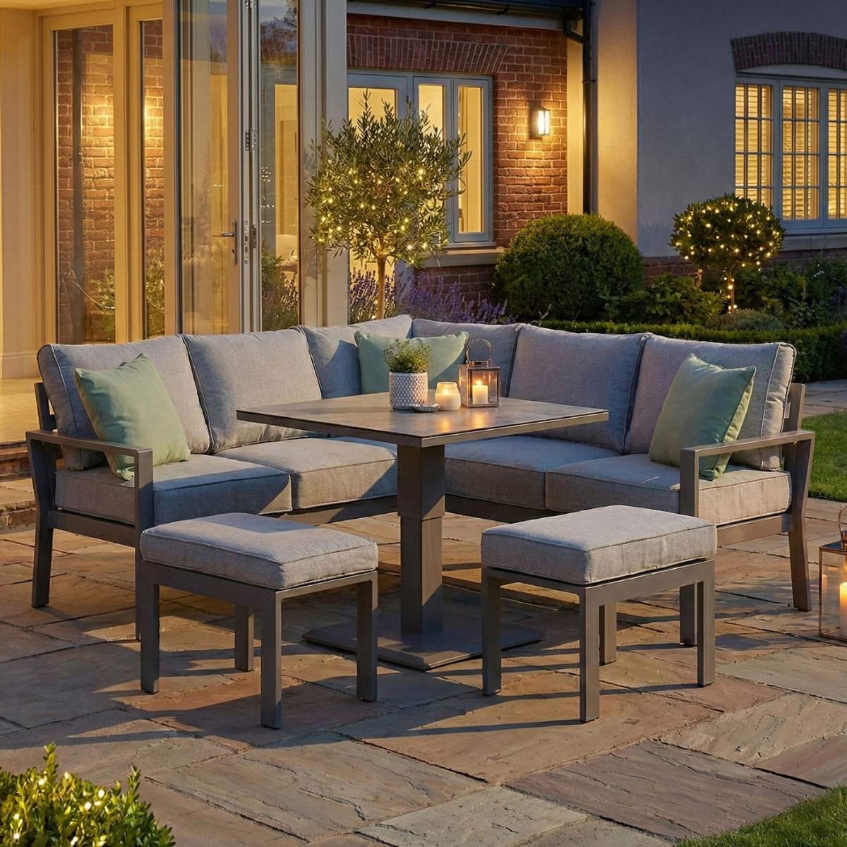 Maze Montreal Aluminium Small Garden Sofa Dining Set