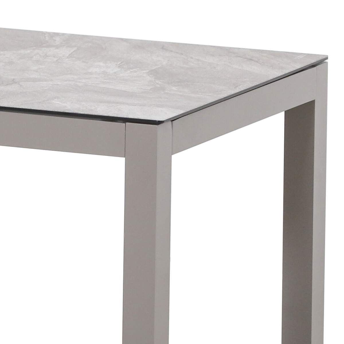 Maze Montreal Aluminium Square Garden Side Table - Cool Linen