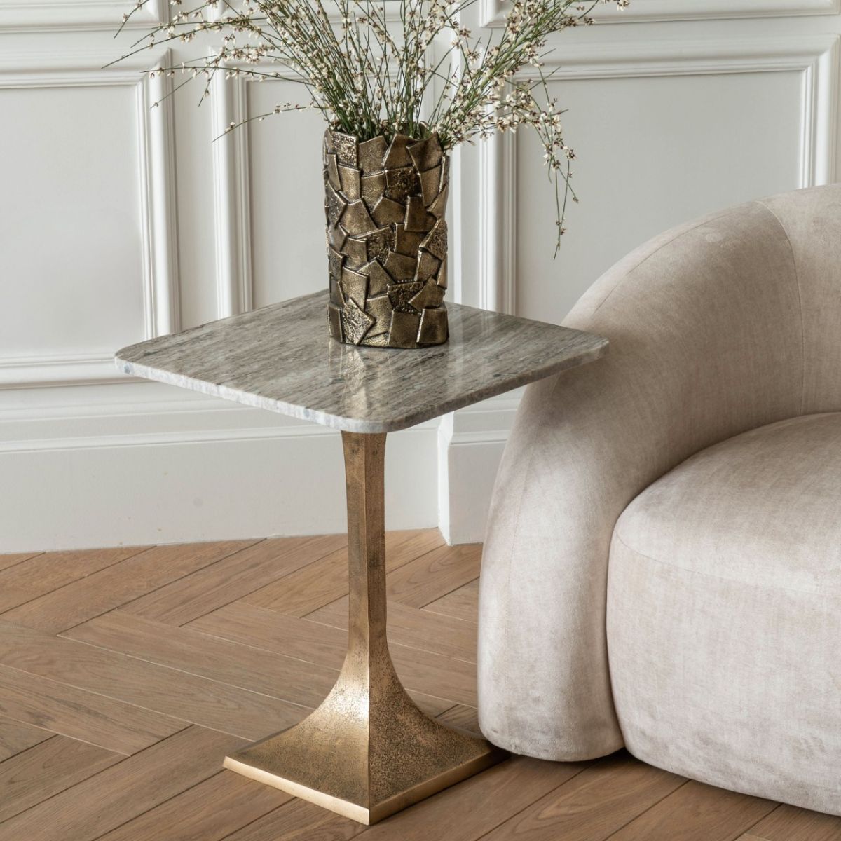 Libra Interiors Morchino Marble Side Table 44cm