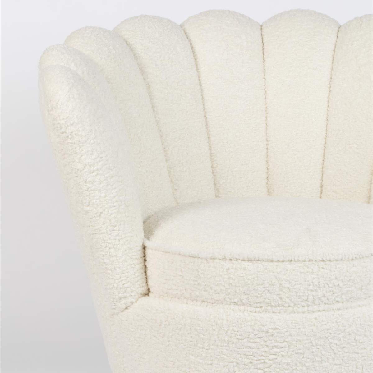 Bold Monkey Mother Of All Shells Lounge Chair Teddy Natural