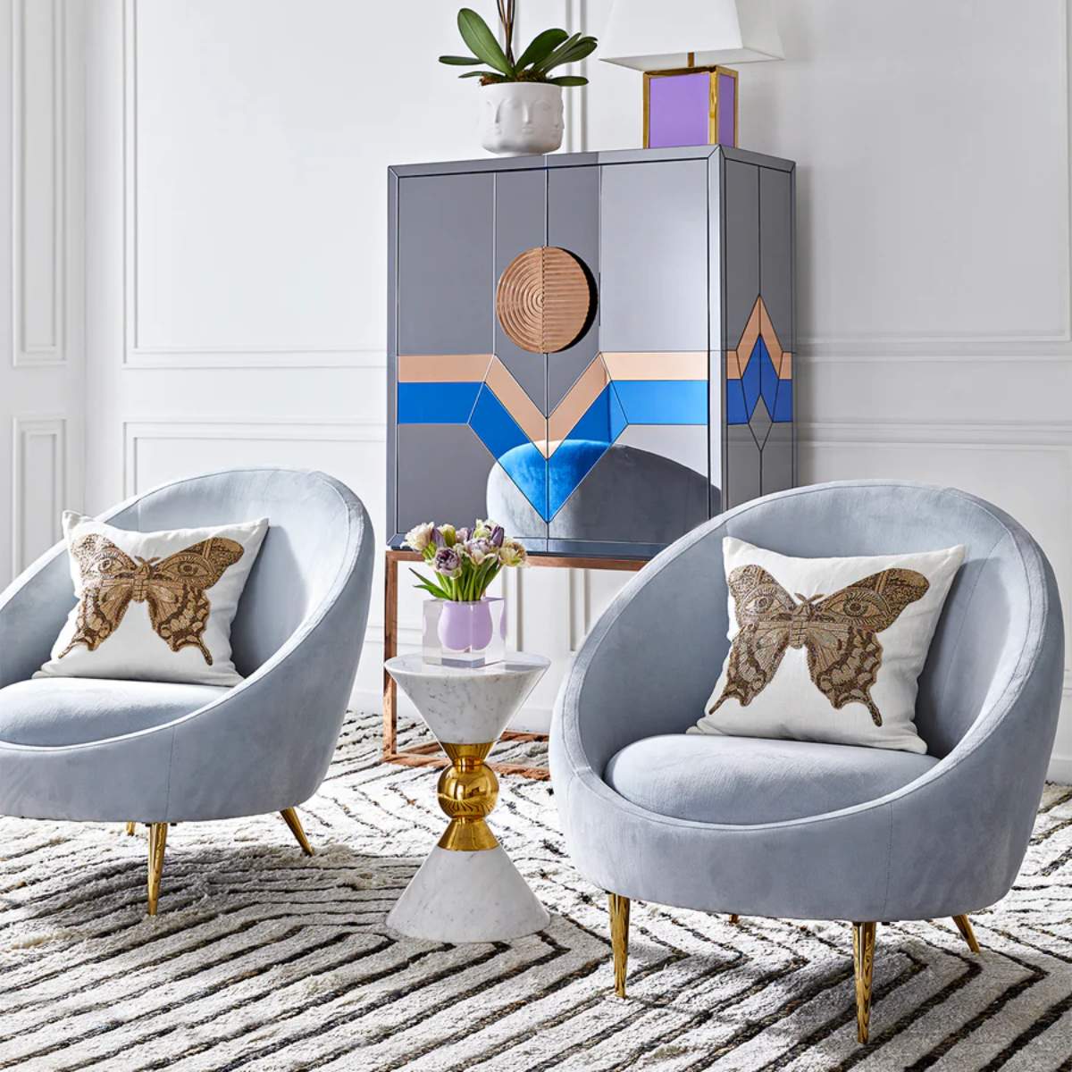 Jonathan Adler Muse Butterfly Cushion