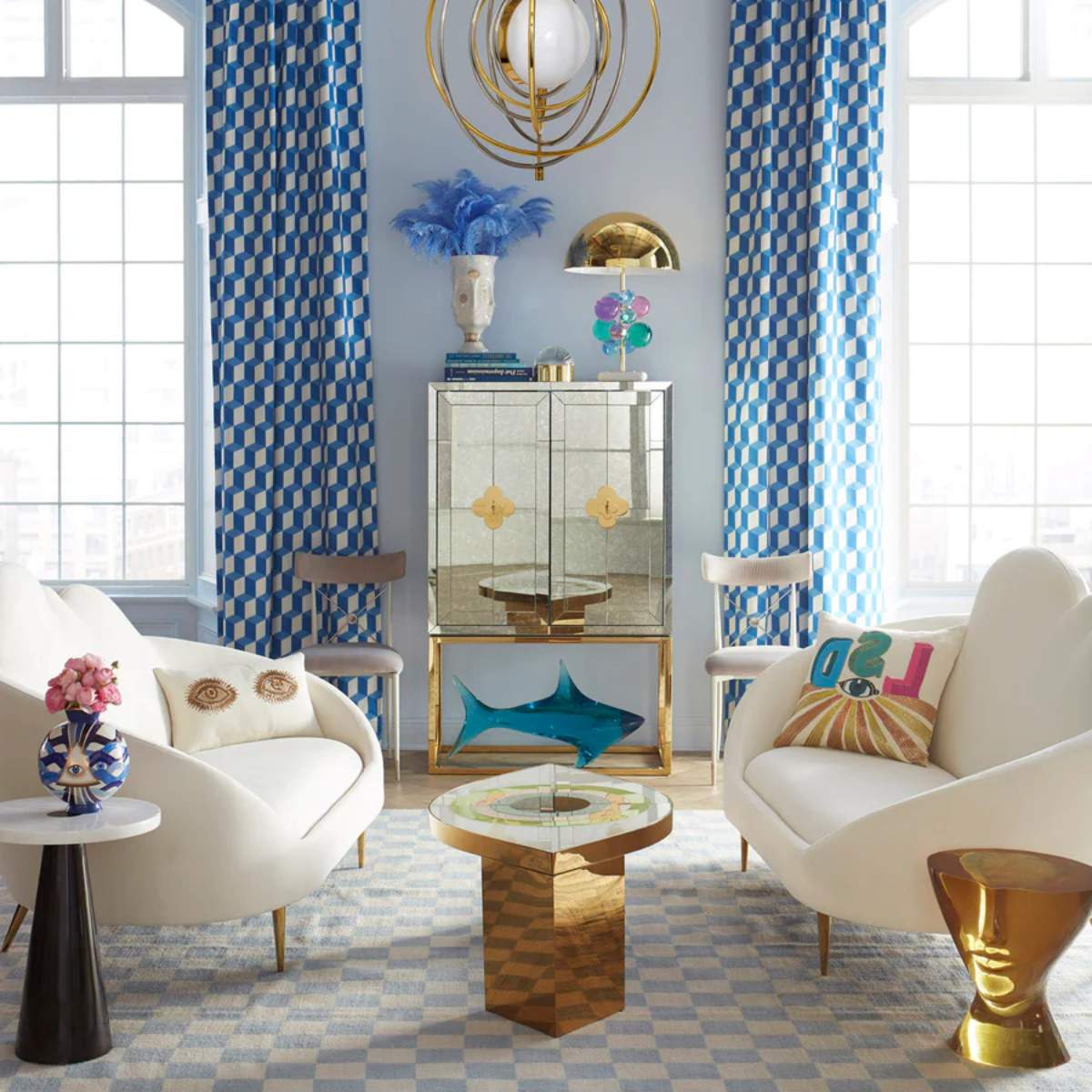 Jonathan Adler Muse Eyes Throw Cushion
