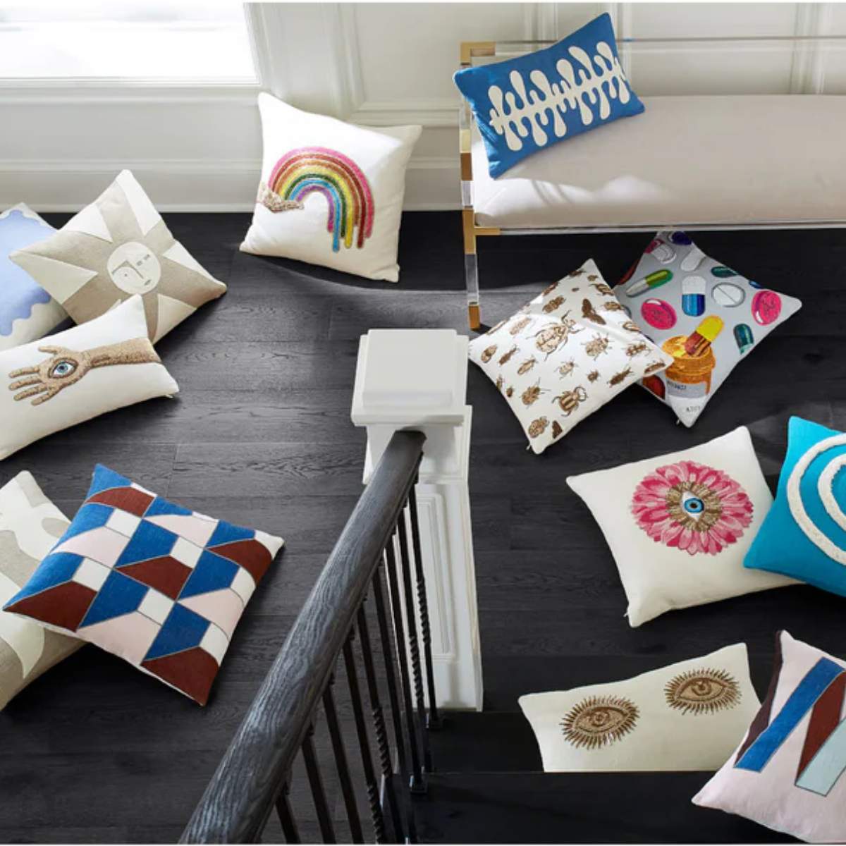 Jonathan Adler Muse Eyes Throw Cushion
