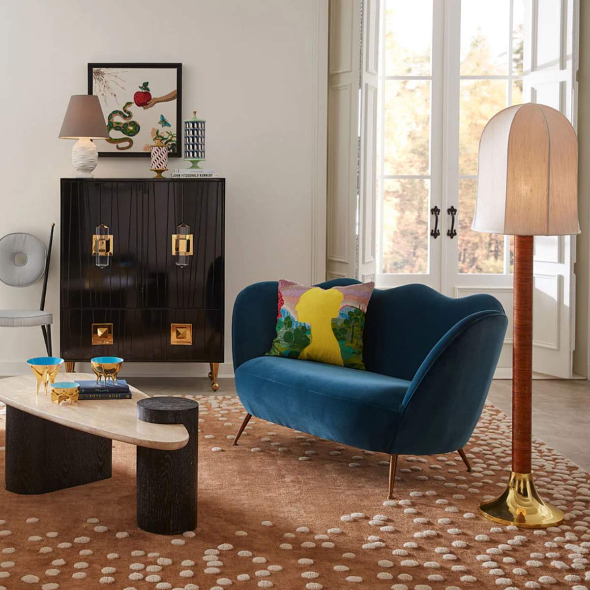 Jonathan Adler Muse Snake & Apple Beaded Art