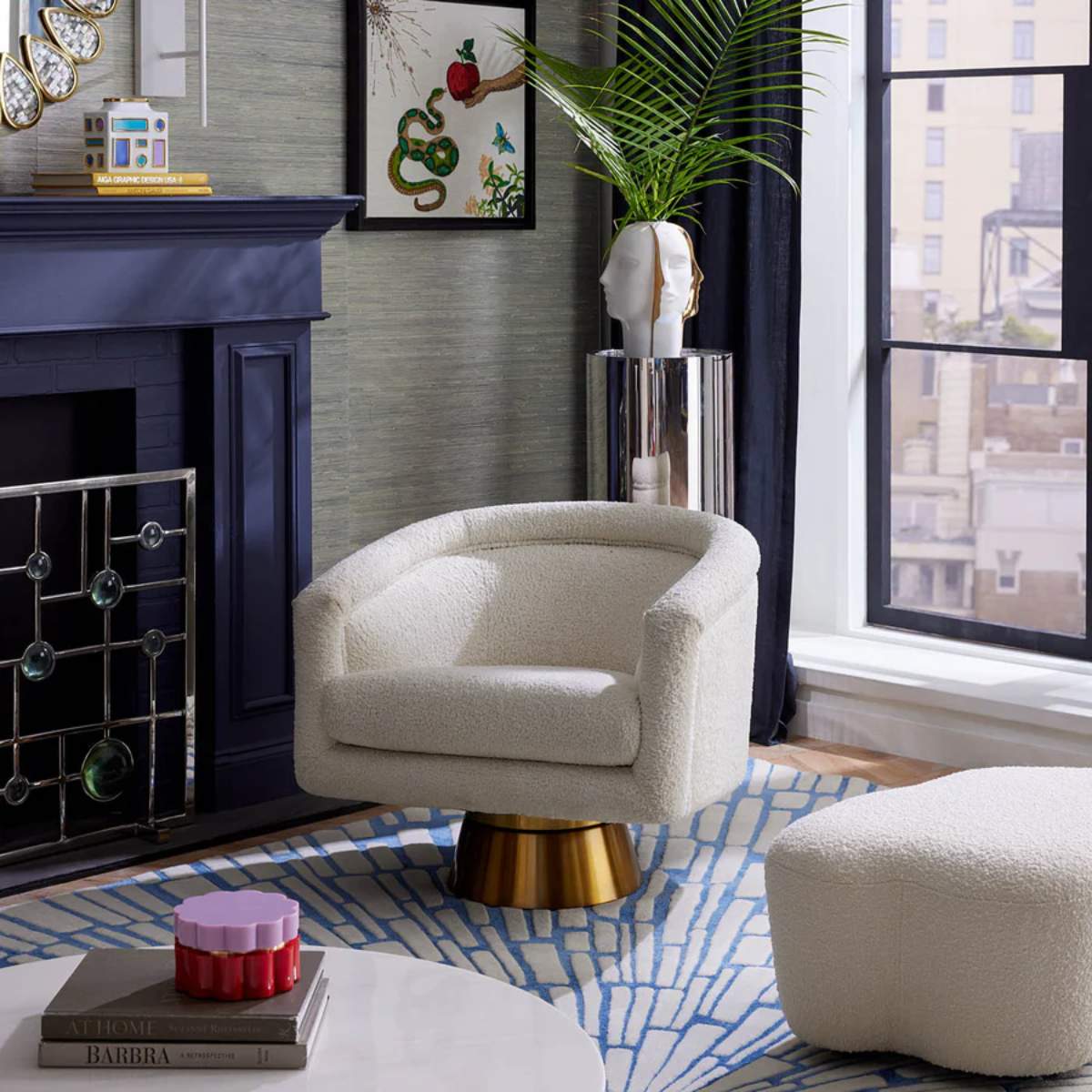 Jonathan Adler Muse Snake & Apple Beaded Art