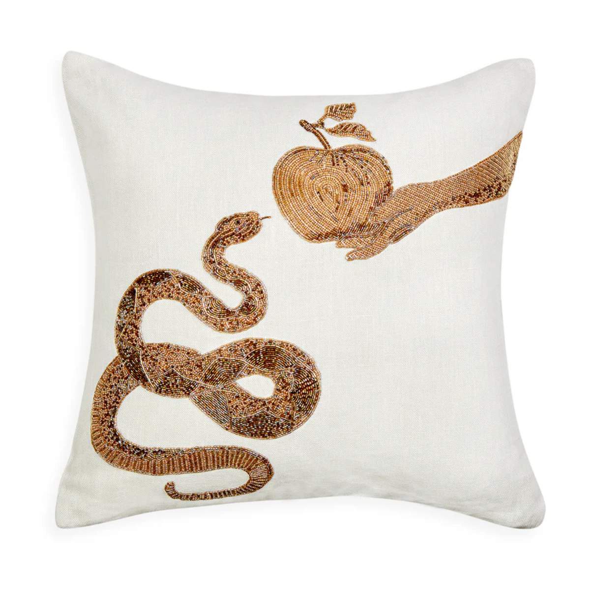Jonathan Adler Muse Snake & Apple Cushion