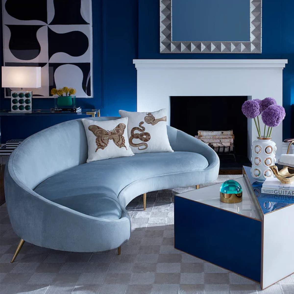 Jonathan Adler Muse Snake & Apple Cushion
