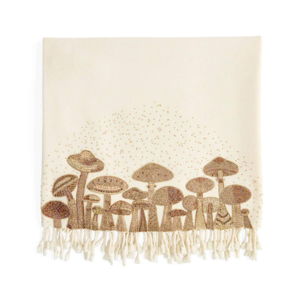 Jonathan Adler Mushrooms Embellished Throw