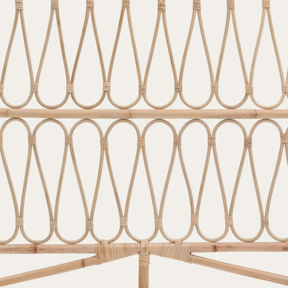 Kave Home Caterina Rattan Headboard in Natural Finish for 150 cm Beds