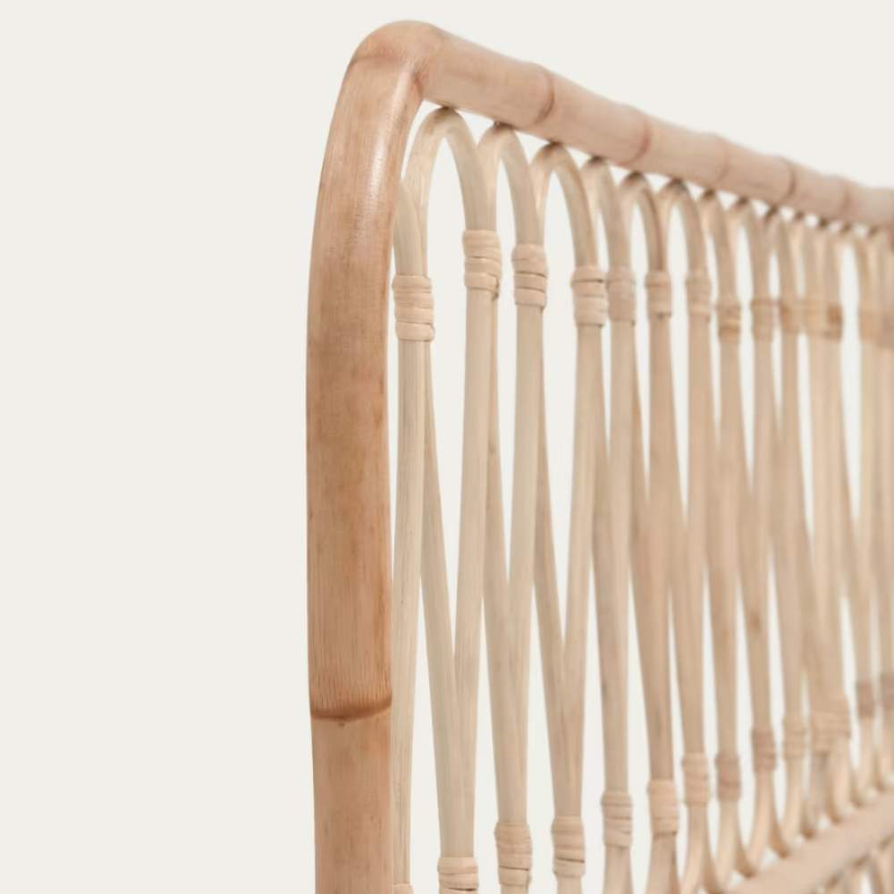 Kave Home Caterina Rattan Headboard in Natural Finish for 150 cm Beds