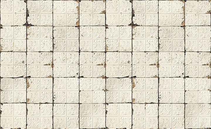 Brooklyn Tins Cream Beige TIN-02 Wallpaper-Beaumonde