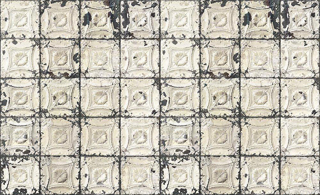 Brooklyn Tins Cream/Dark TIN-01 Wallpaper-Beaumonde