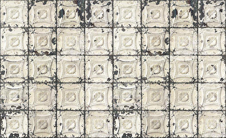 NLXL Brooklyn Tins Cream/Dark TIN-01 Wallpaper-Beaumonde