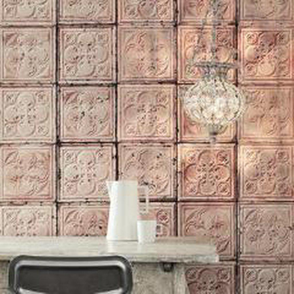 NLXL Brooklyn Tins Pink TIN-06 Wallpaper-Beaumonde