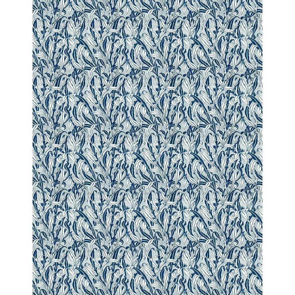 Mono Leaves Blue Wallpaper MRV-12-NLXL-Beaumonde