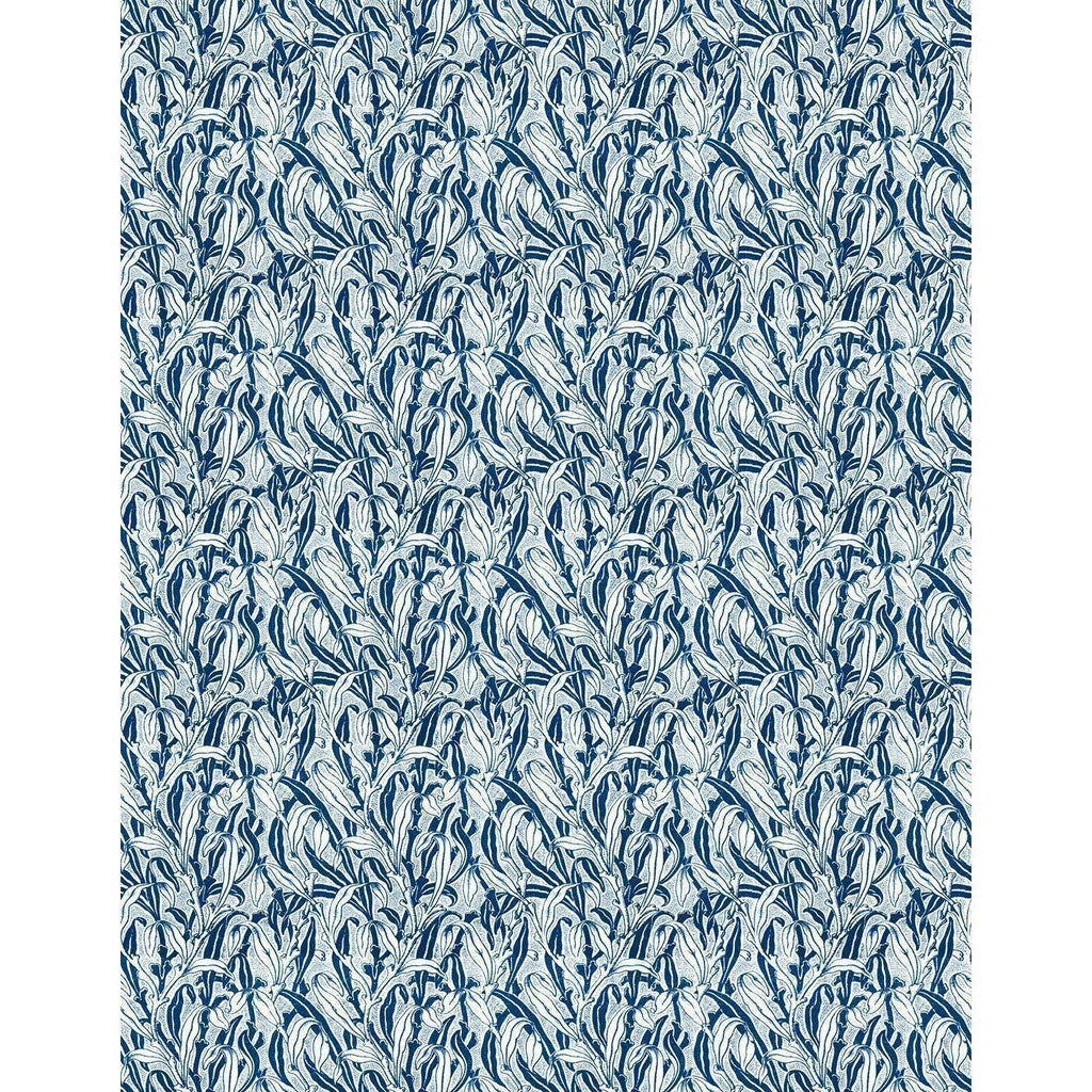 Mono Leaves Blue Wallpaper MRV-12-NLXL-Beaumonde