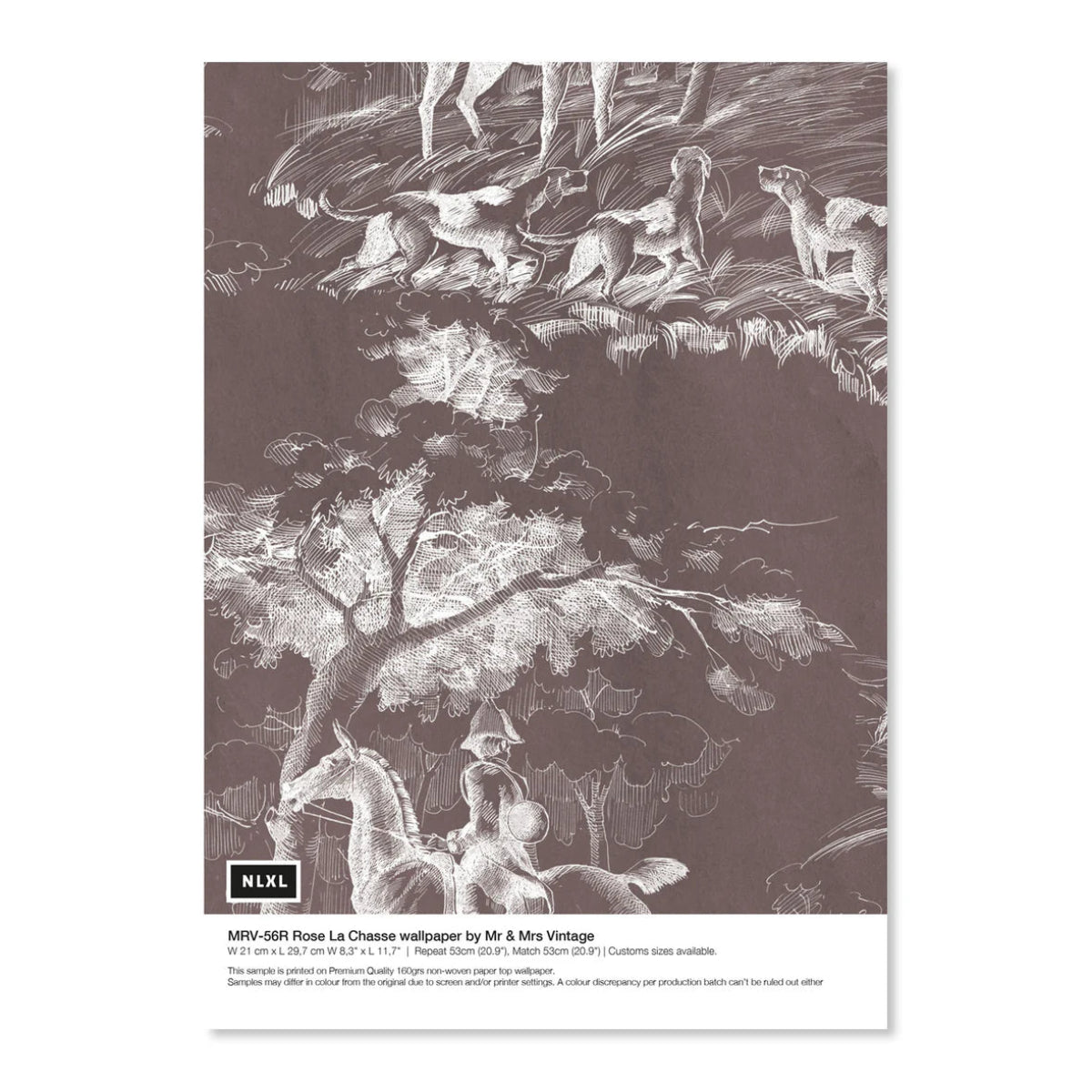 NLXL La Chasse Rose Wallpaper Sample