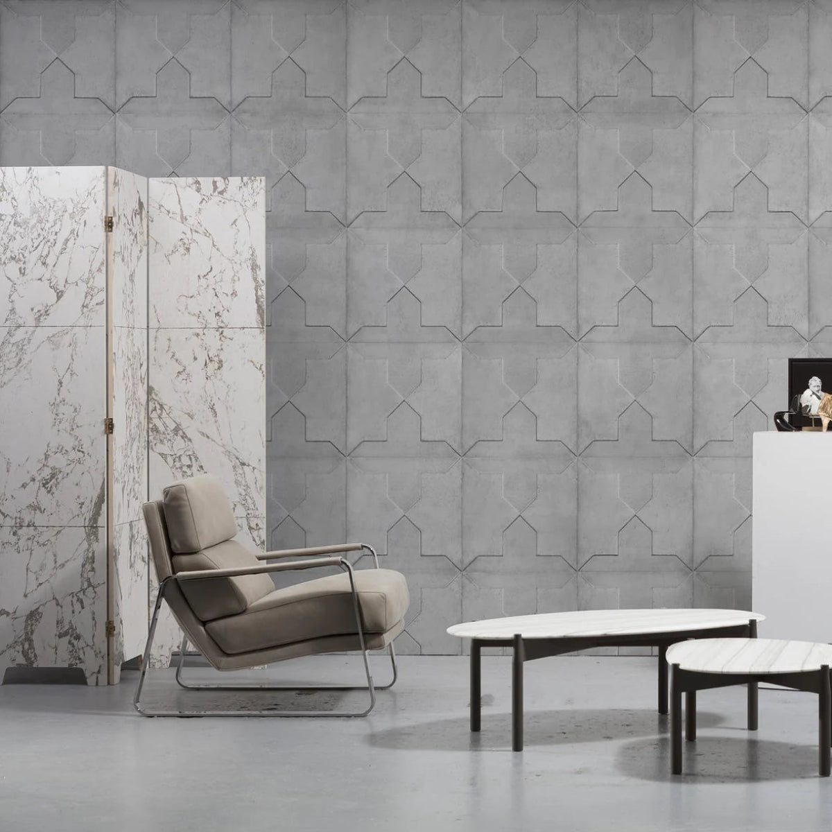 NLXL Moulded Cross Wallpaper situ