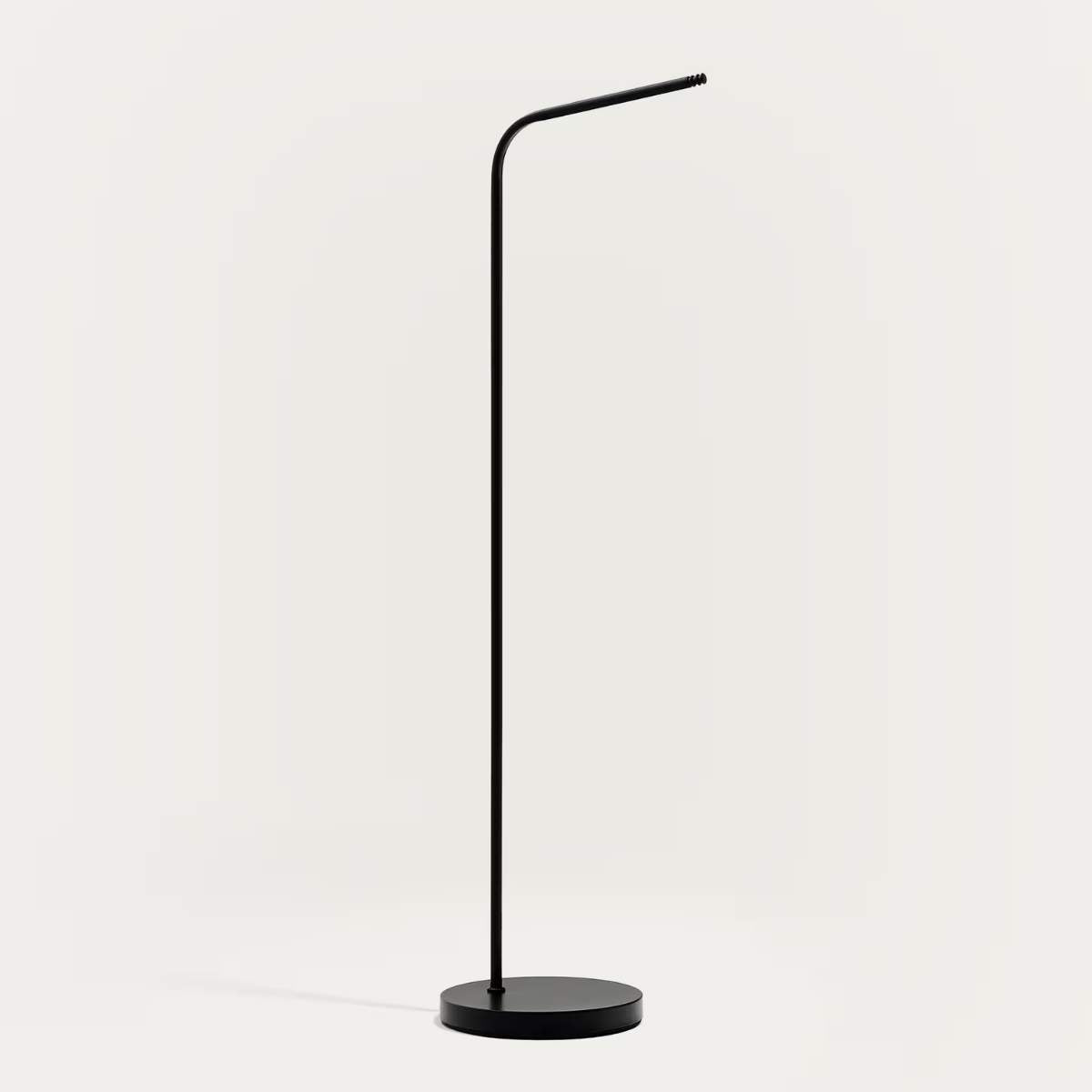 Kave Home Nali floor stand for portable lamps made of metal with a black painted finish