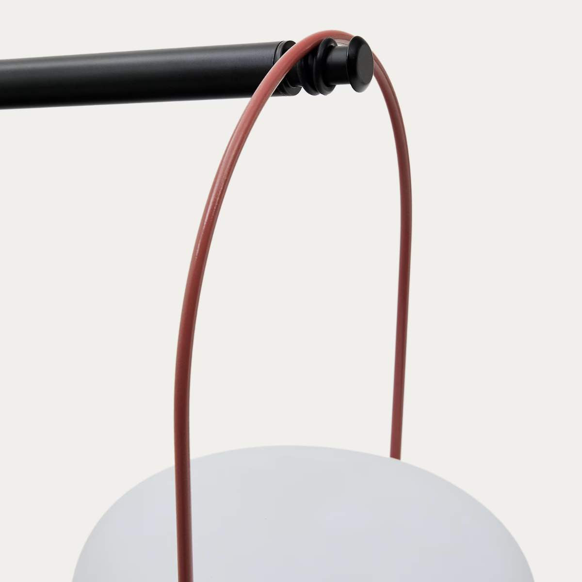 Kave Home Nali floor stand for portable lamps made of metal with a black painted finish