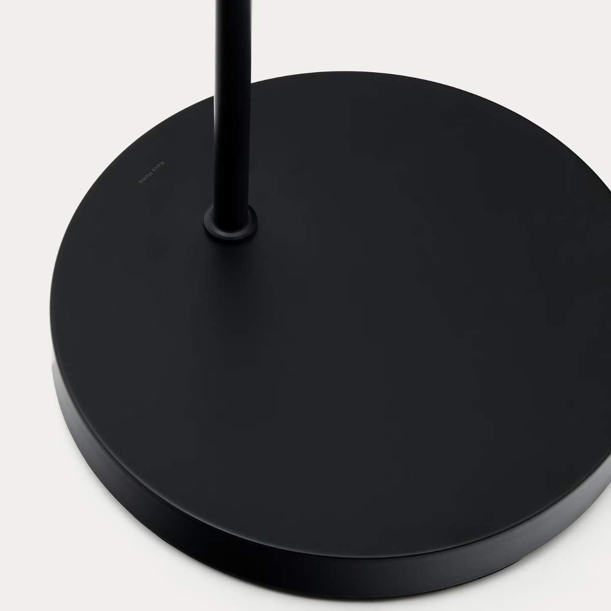 Kave Home Nali floor stand for portable lamps made of metal with a black painted finish