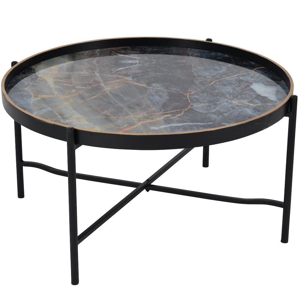 Naples Coffee Table - Black and Gold-Beaumonde