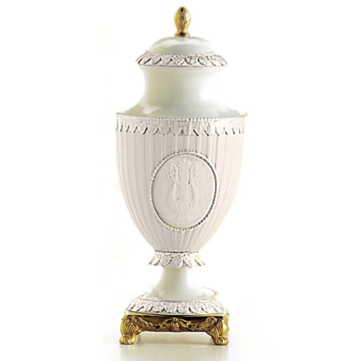 Villari Napoleone Small Potiche - White