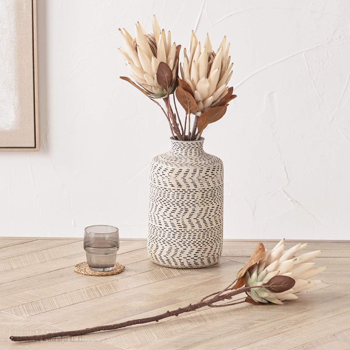 Pacific Lifestyle Natural Apricot Protea Pack of 6