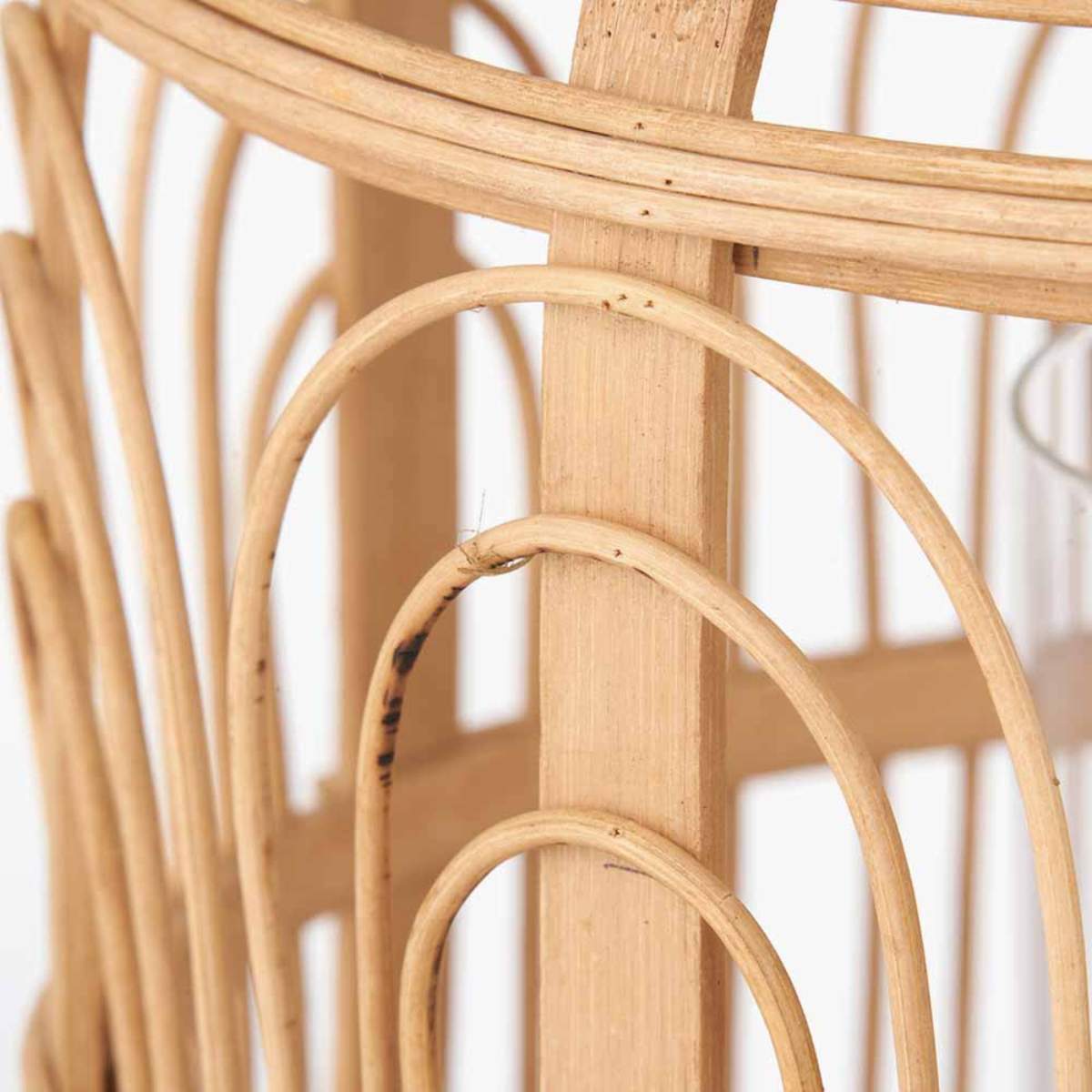 Pacific Lifestyle Natural Bamboo and Glass Lantern