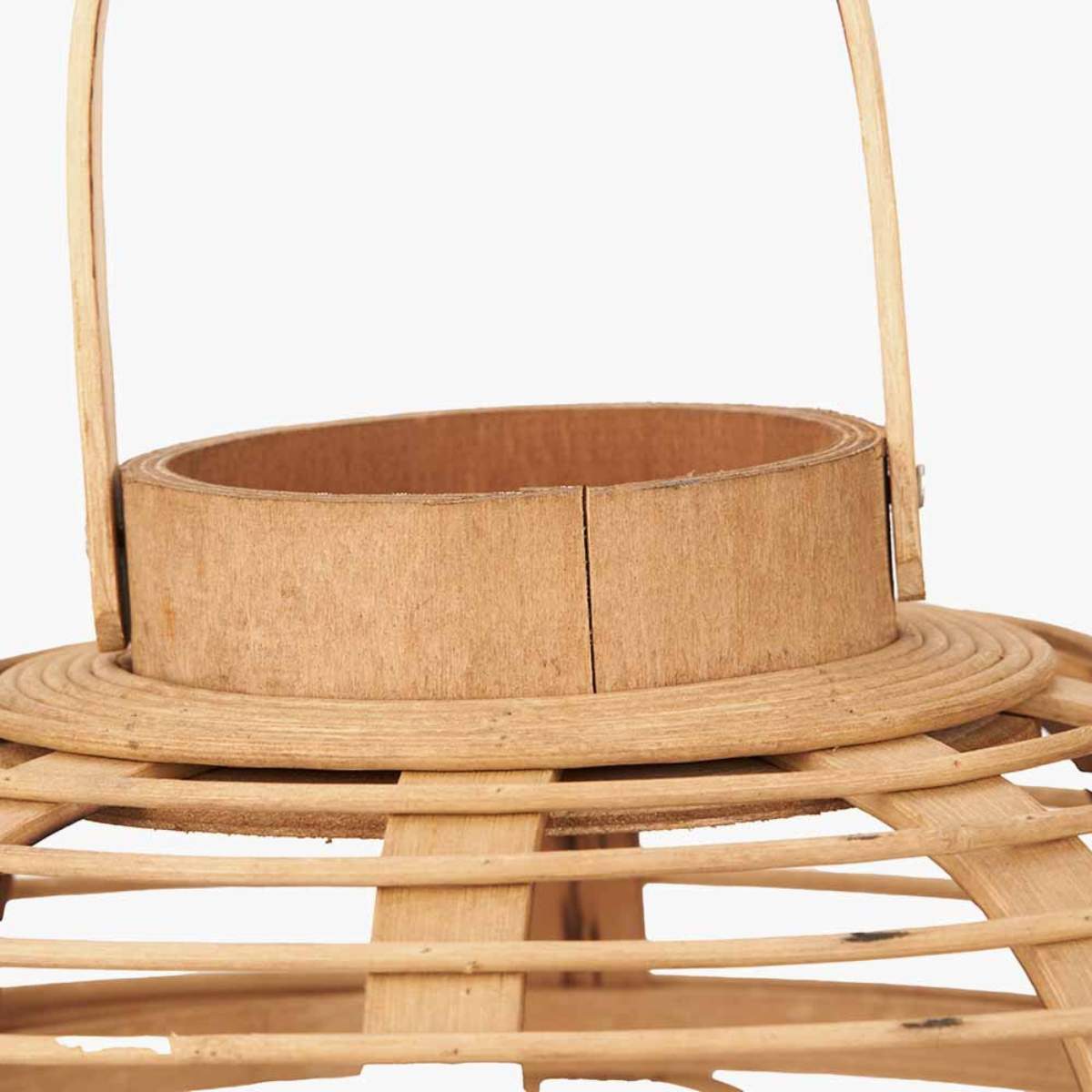 Pacific Lifestyle Natural Bamboo and Glass Lantern