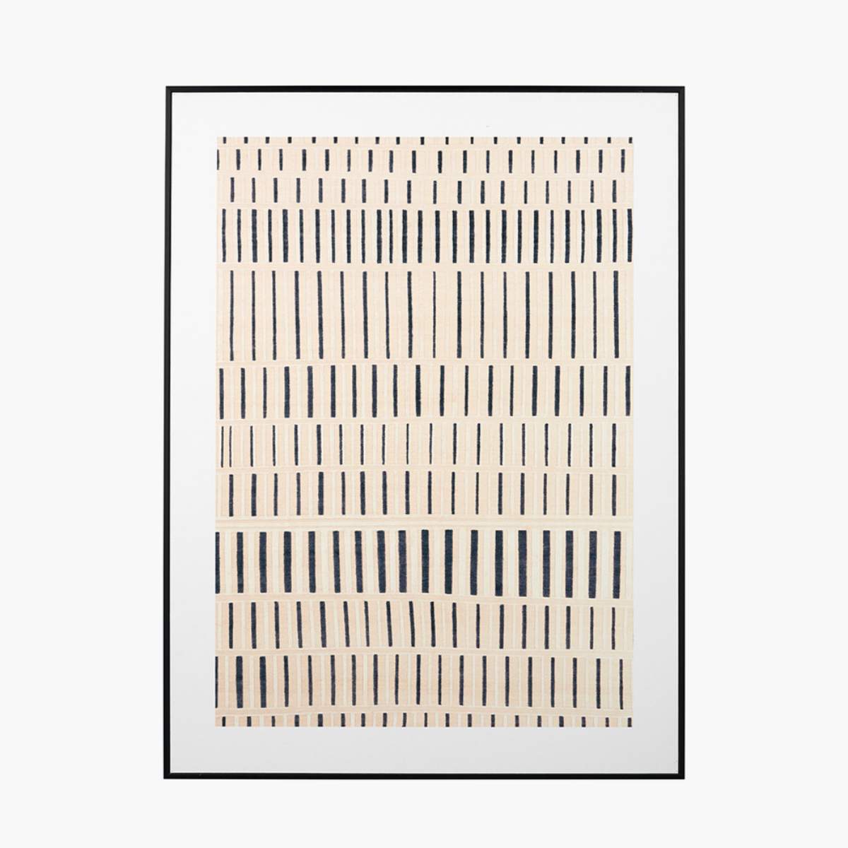 Pacific Lifestyle Natural Canvas with Black Stripe Pattern and Frame