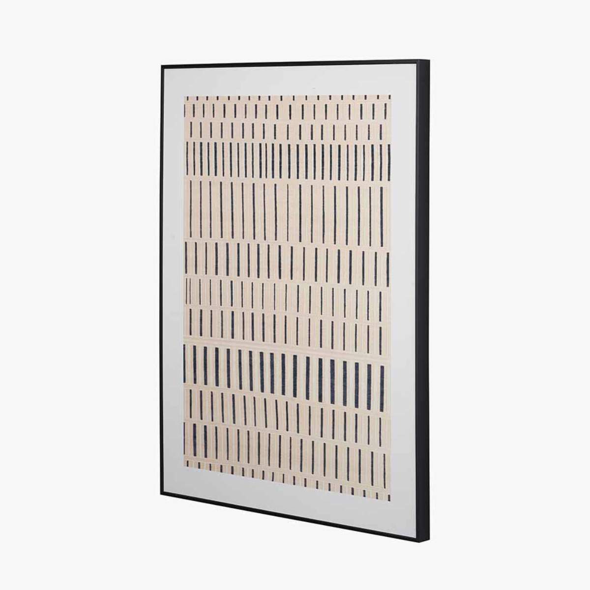 Pacific Lifestyle Natural Canvas with Black Stripe Pattern and Frame