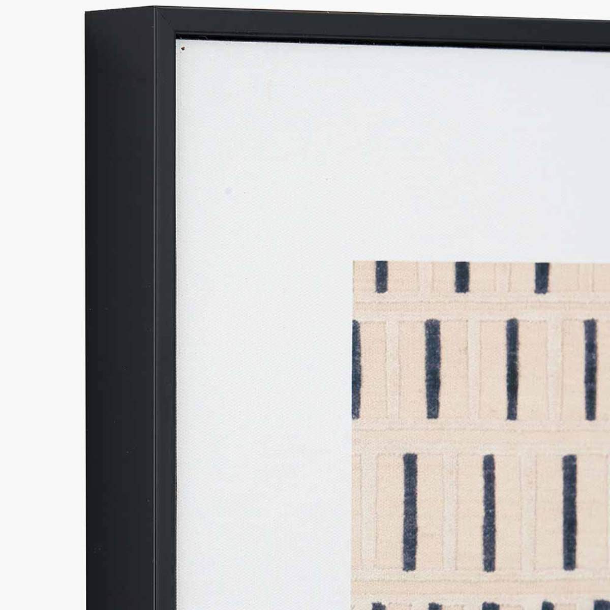 Pacific Lifestyle Natural Canvas with Black Stripe Pattern and Frame