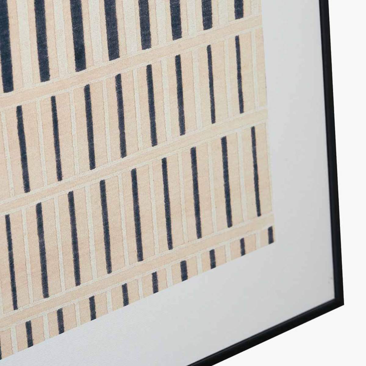 Pacific Lifestyle Natural Canvas with Black Stripe Pattern and Frame