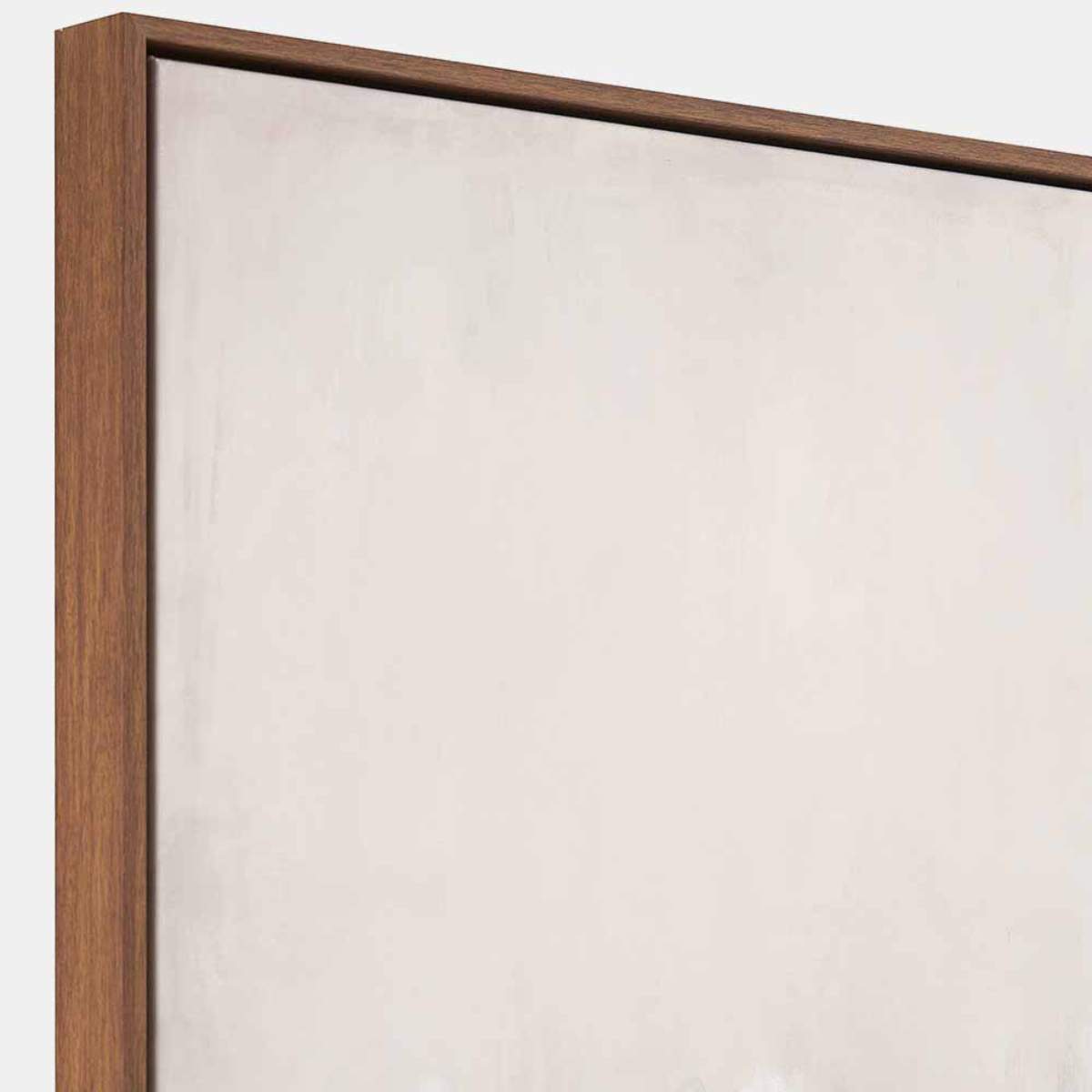 Pacific Lifestyle Natural and White Abstract Canvas with Natural Frame Large