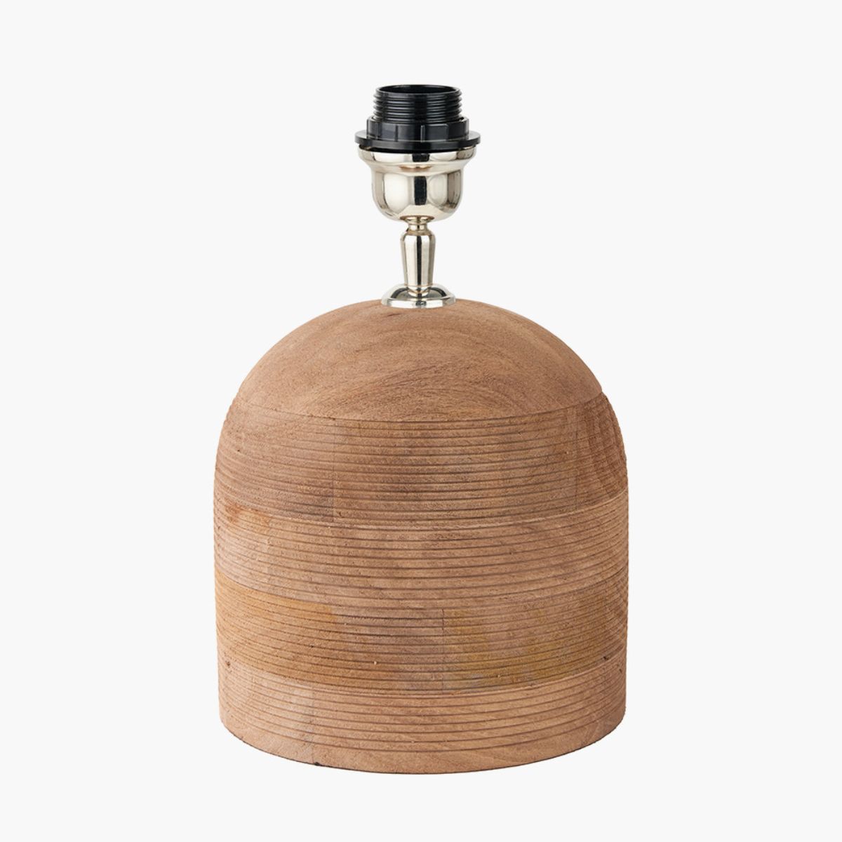 Pacific Lifestyle Nelu Natural Engraved Wood Dome Table Lamp Base