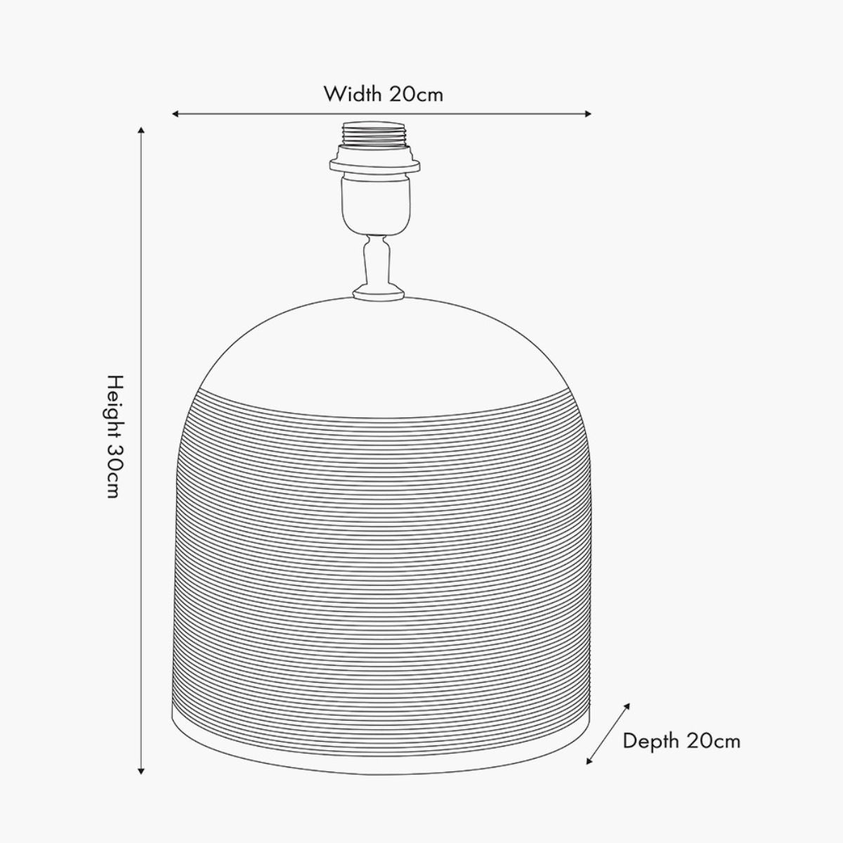 Pacific Lifestyle Nelu Natural Engraved Wood Dome Table Lamp Base